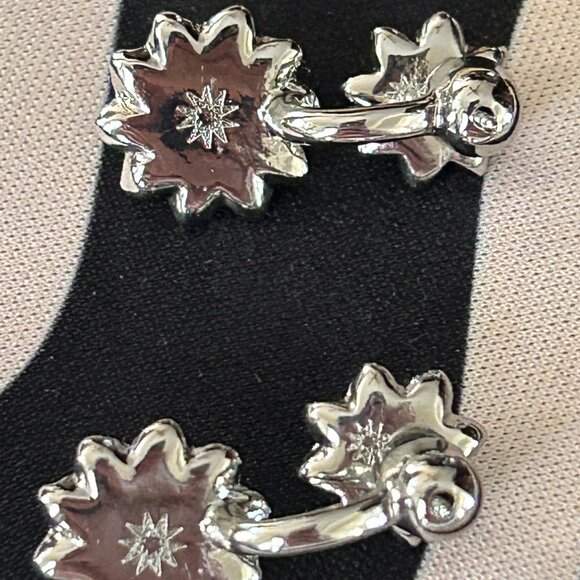 Double Pearl and Rhinestone Ear Jackets - Picture 4 of 5